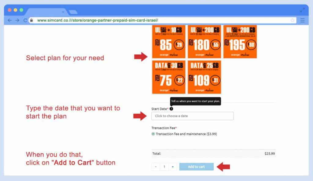 Orange Partner BigTalk SIM-Karte Bestellschritt 2